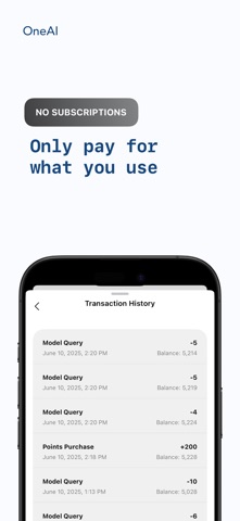OneAI by SimX: GPT-5 Chatbot iPhone screenshot
