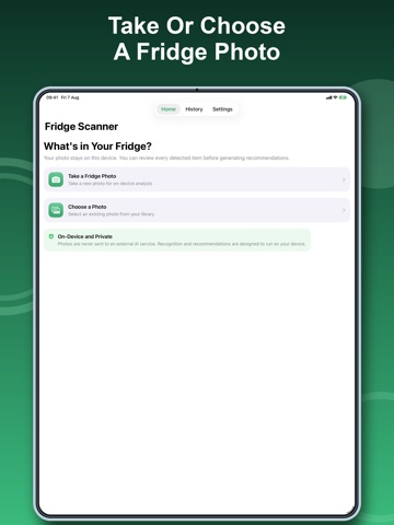 Fridge Scanner: Meal Ideas iPad screenshot