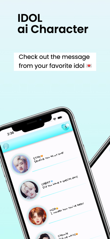 Sodatalk : AI kpop idol chat screenshot 1