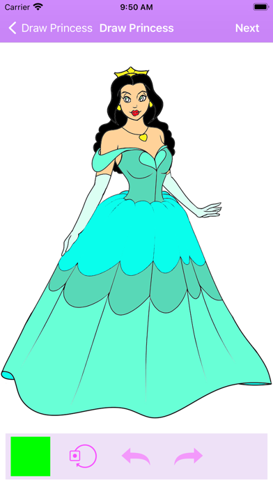 Princess Coloring Pages Game Screenshot
