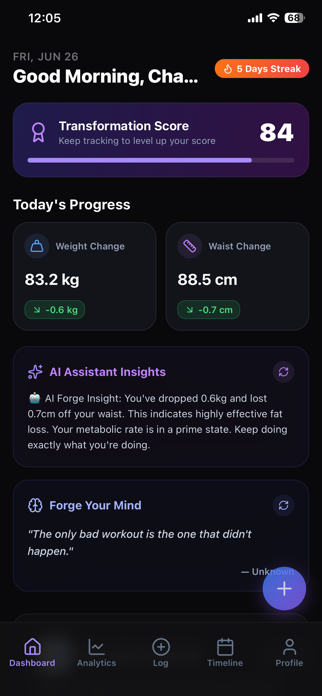 BodyForge AI: Body Tracker Screenshot 1 of 7