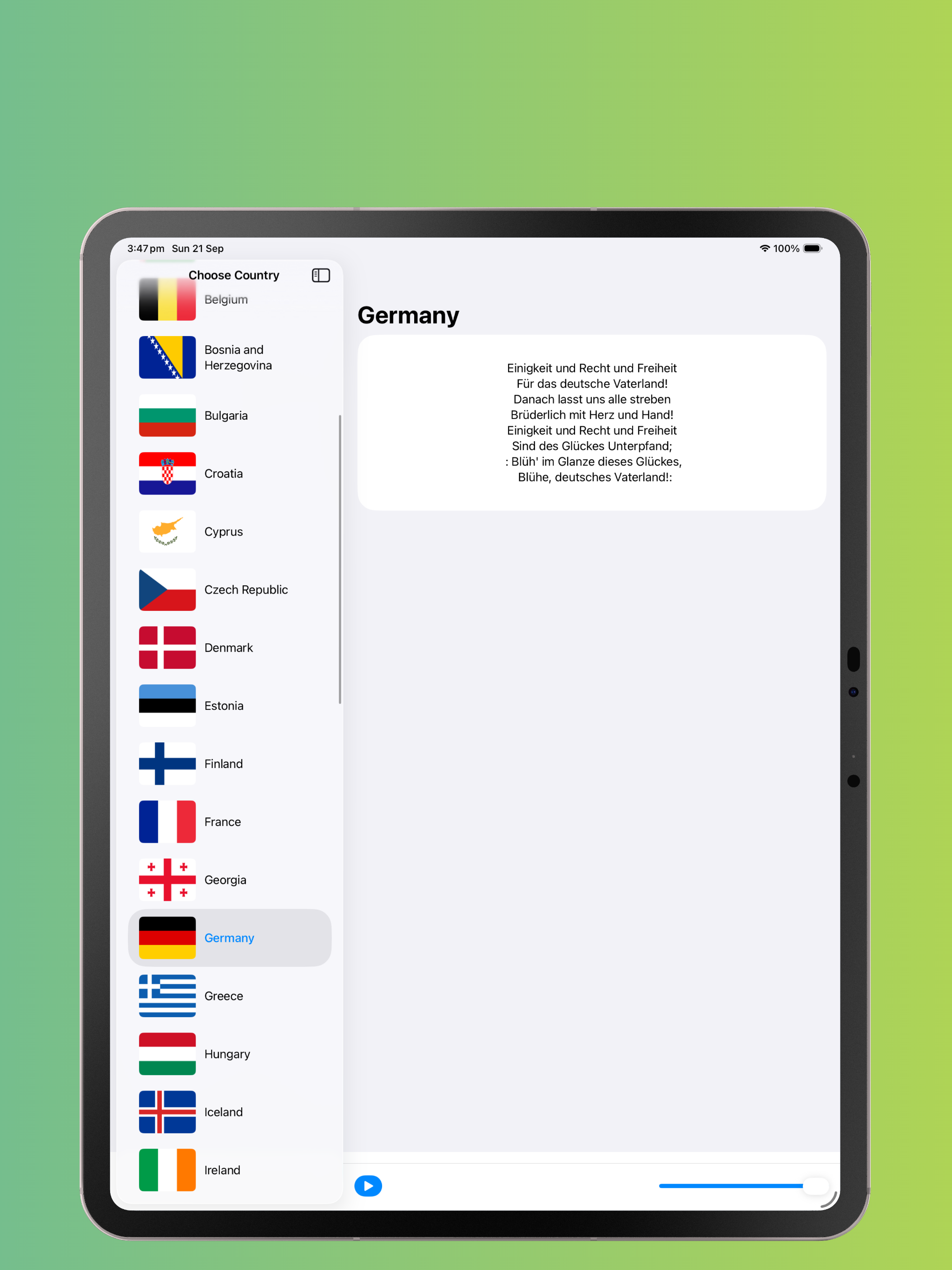 European Anthems