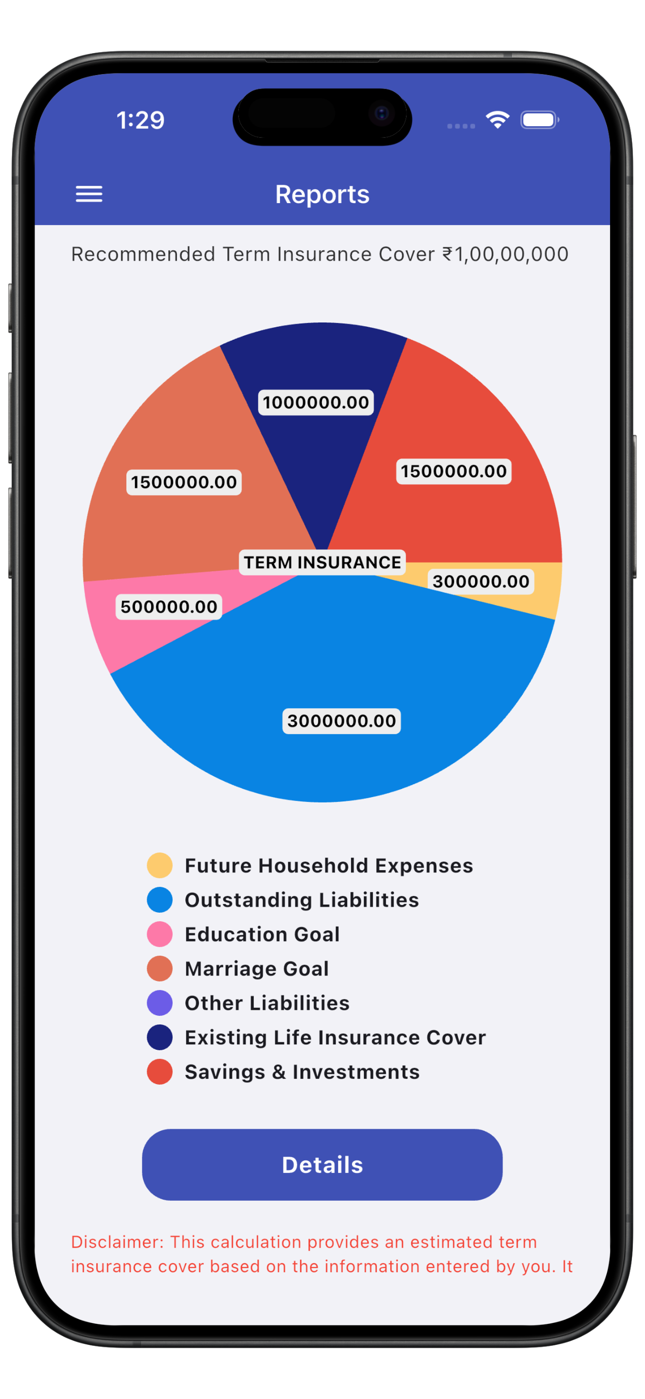 Term Insurance Calculator screenshot 2