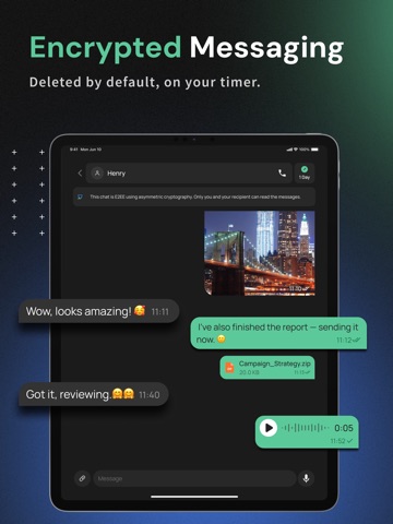 EXTRA SAFE: Encrypted Chat iPad screenshot