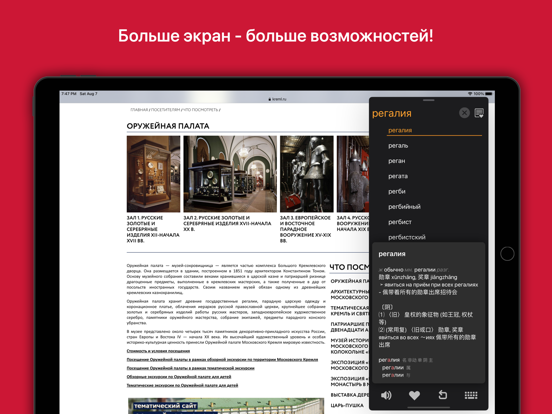 俄汉词典 大БКРС|БРуКС 8 in 1 俄汉俄词典 iPad screenshot 8 - Reference app