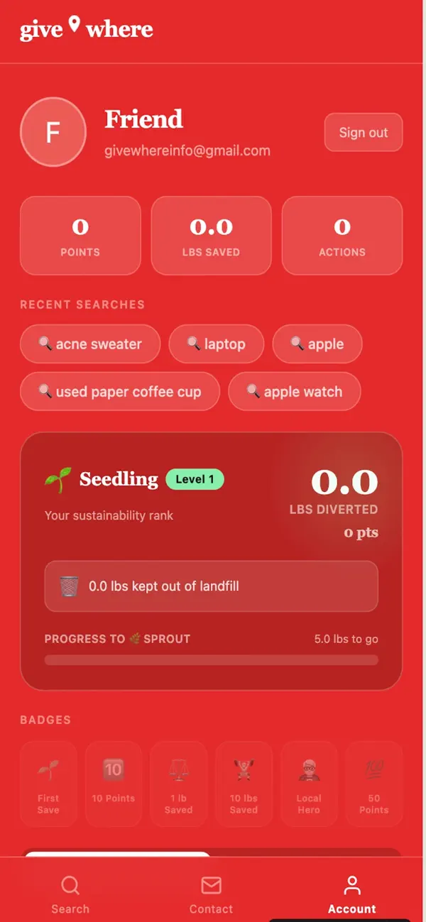 giveWhere Screenshot 3