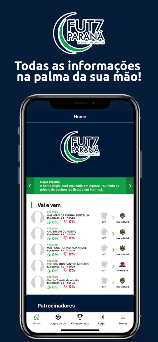 Screenshot #1 pour Futebol 7 Paraná