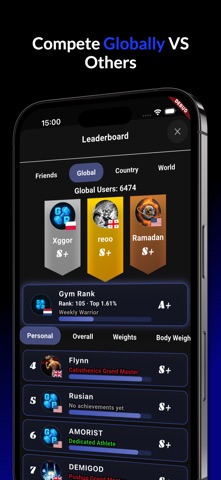 Gym Rank: AI Workout Tracker iPhone screenshot