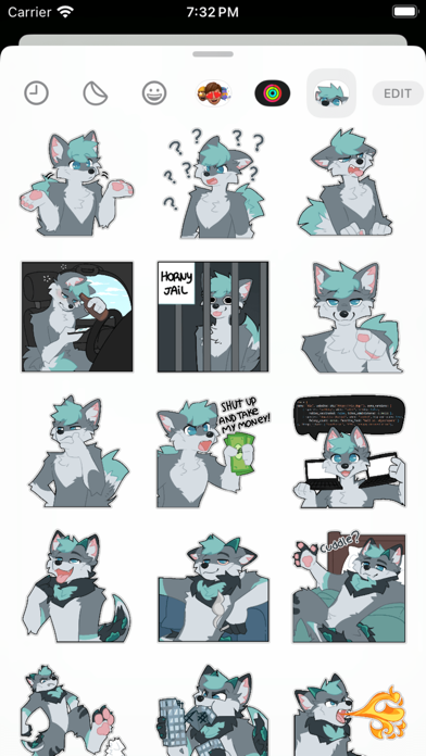 Rix Wolfdog & Kaiju Stickers Screenshot