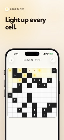 Akari Glow: Light Up Puzzles iPhone screenshot