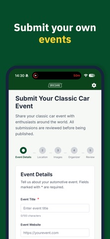 DRIVESHARE EVENTS screenshot