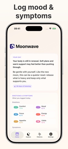 Moonwave: Period Tracker screenshot