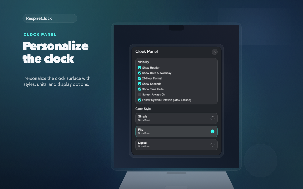 RESPIRE:FlipClock screenshot 26