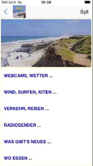 Sylt App für den Urlaub Screenshot