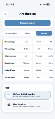 Arbeitsplan Produktion screenshot 4