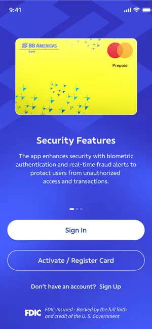 BB Americas Bank Prepaid Card screenshot 2