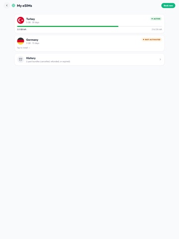 Tulip Booking iPad screenshot