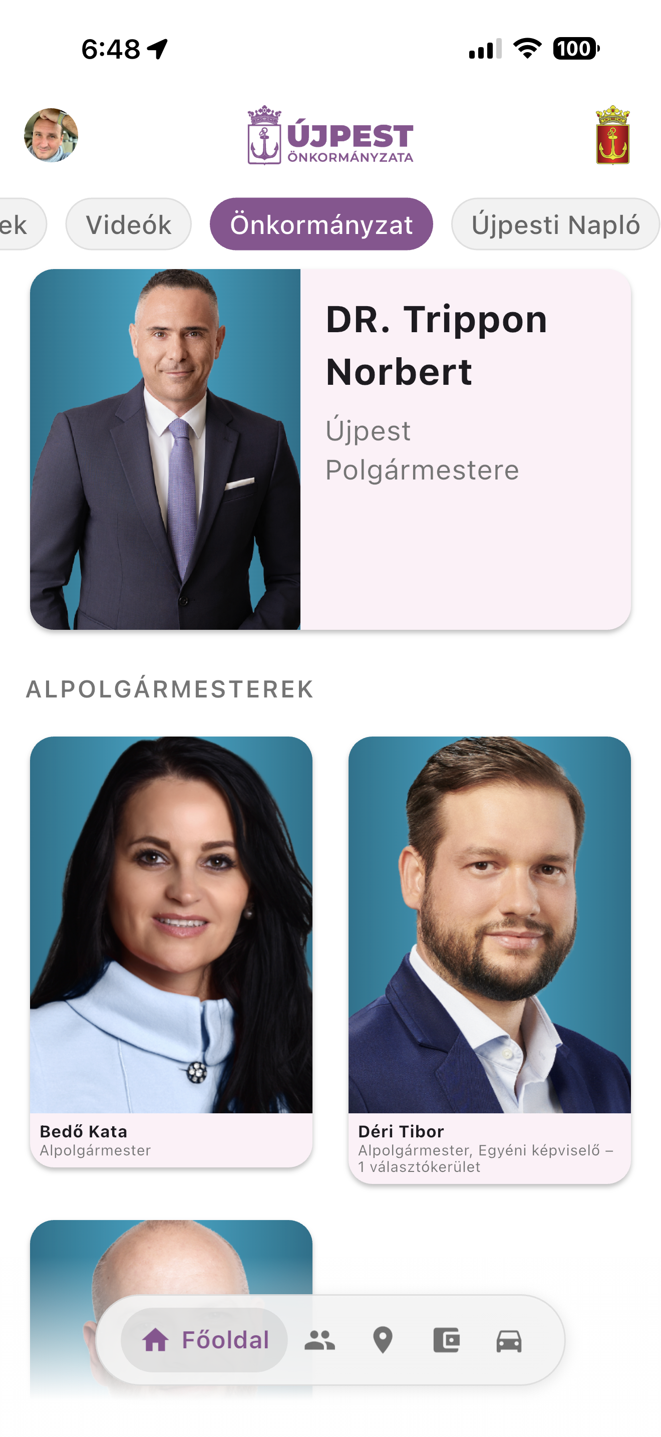 Újpest alkalmazás