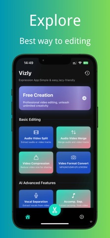 Vizly-Video Audio Editor iPhone screenshot