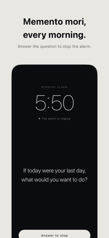 Memento Morning iPhone screenshot