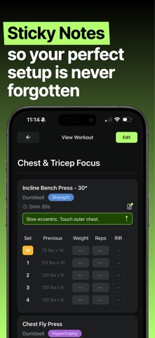 Reps Workout Log & Planner screenshot