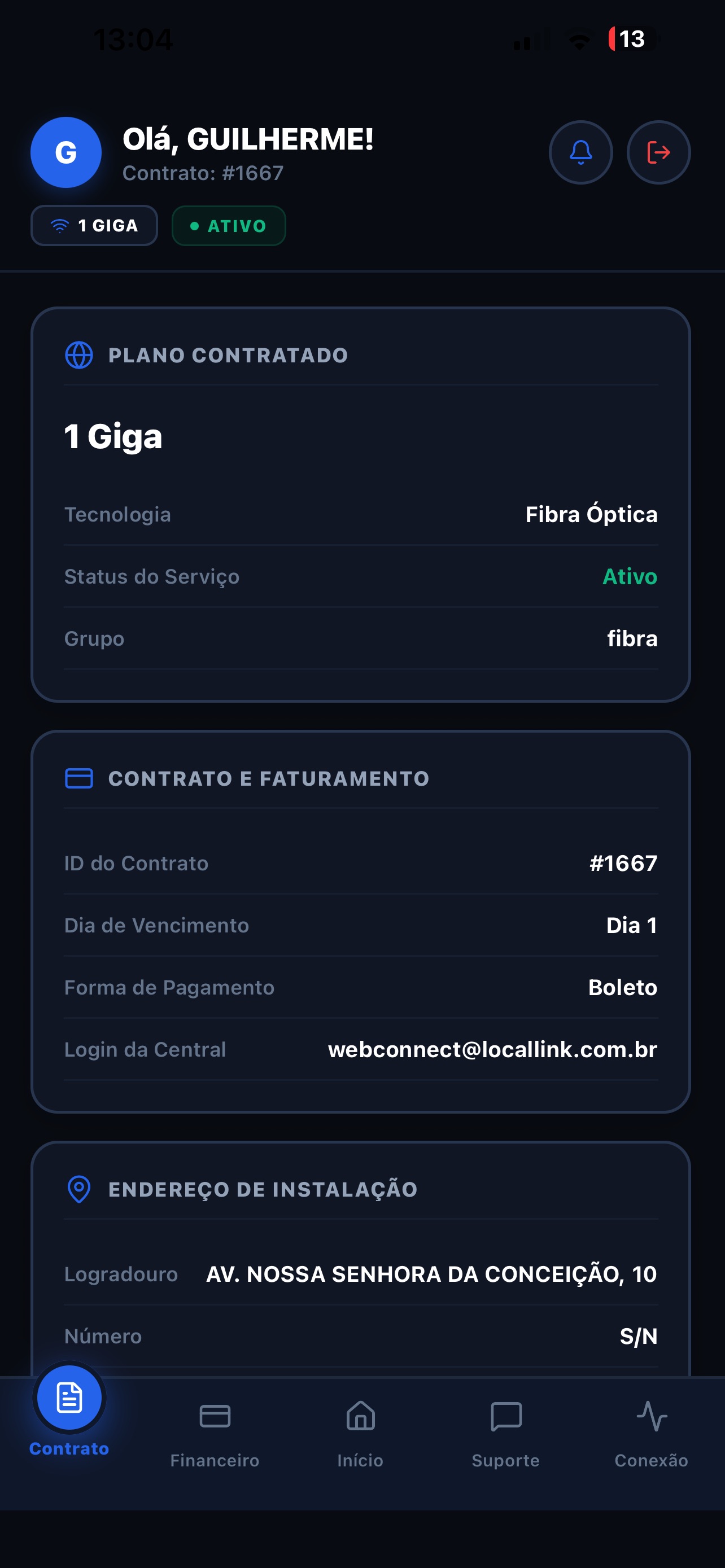 Screenshot 1 of Web Connect Telecom