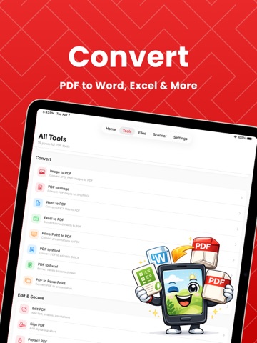 Convert, Edit - PDF is Love iPad screenshot
