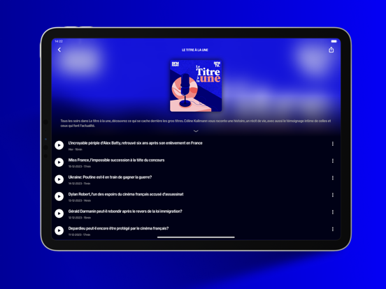 BFM TV - radio et info en live iPad app afbeelding 5