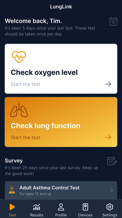 LungLink iPhone screenshot 1 - Medical app