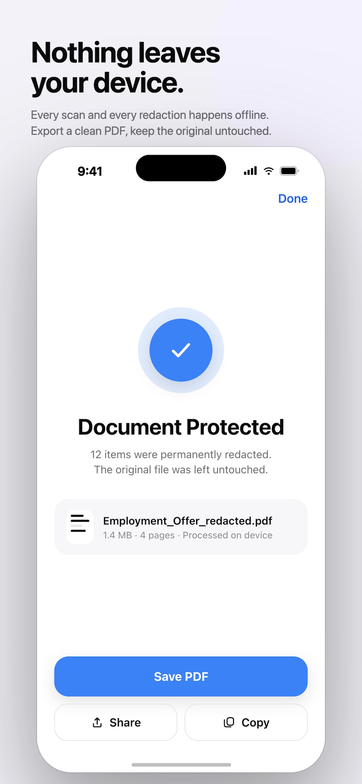 Screenshot 4 of SafeRedact: AI Redactor