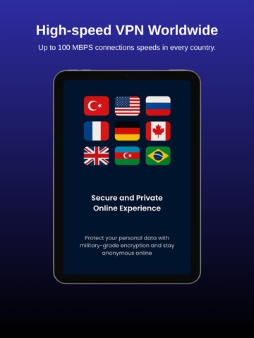 Secybers VPN: Fast & Secure iPad screenshot