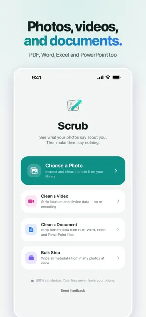 Scrub — Clean photo metadata screenshot 4