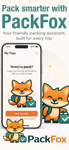PackFox - Smart Packing Lists Screenshot 1 of 6