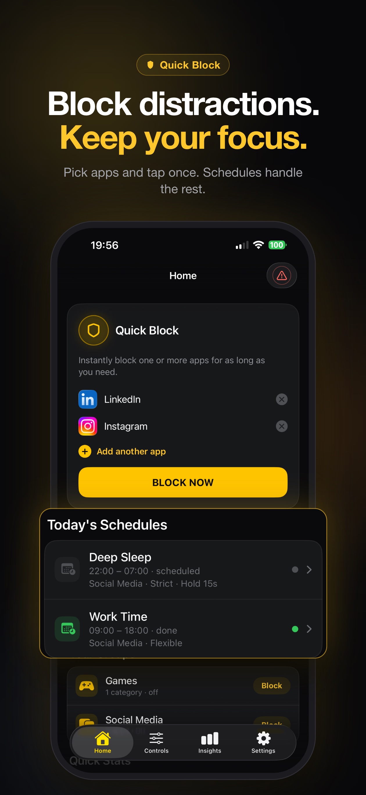 Screenshot 1 of BlockMyApps: App Blocker