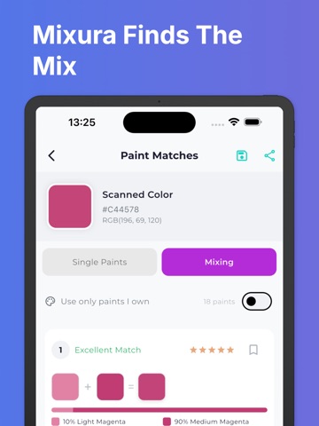 Mixura - Paint Color Matcher iPad screenshot