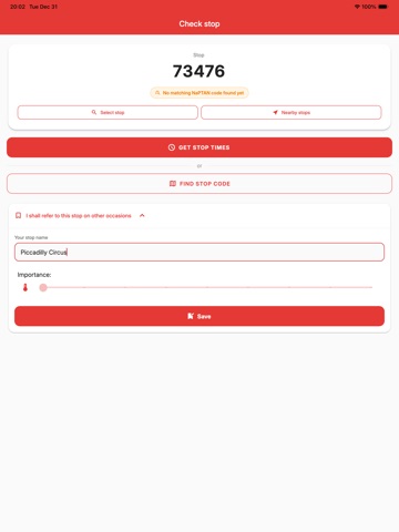 London Bus Arrival iPad screenshot