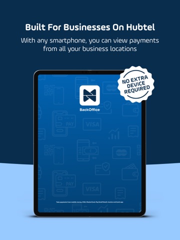 Hubtel BackOffice iPad screenshot