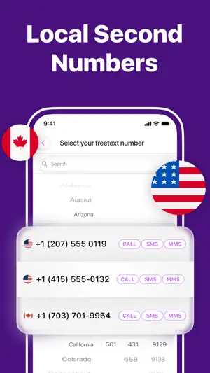 Free Text App Plus 2nd Calling screenshot 3