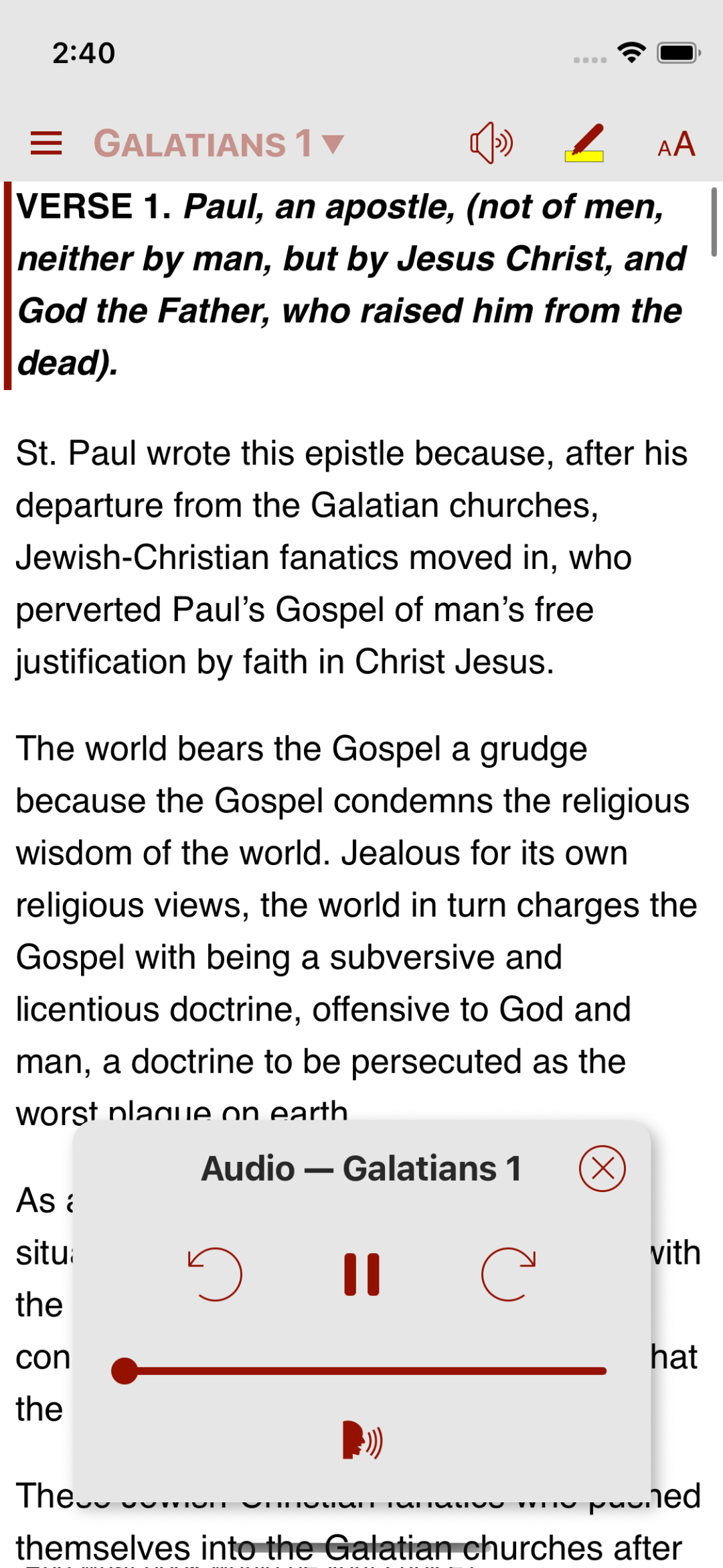 Luther’s Commentary: Galatians screenshot 3