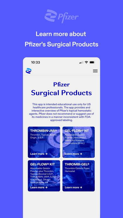 Pfizer Surgical iPhone screenshot