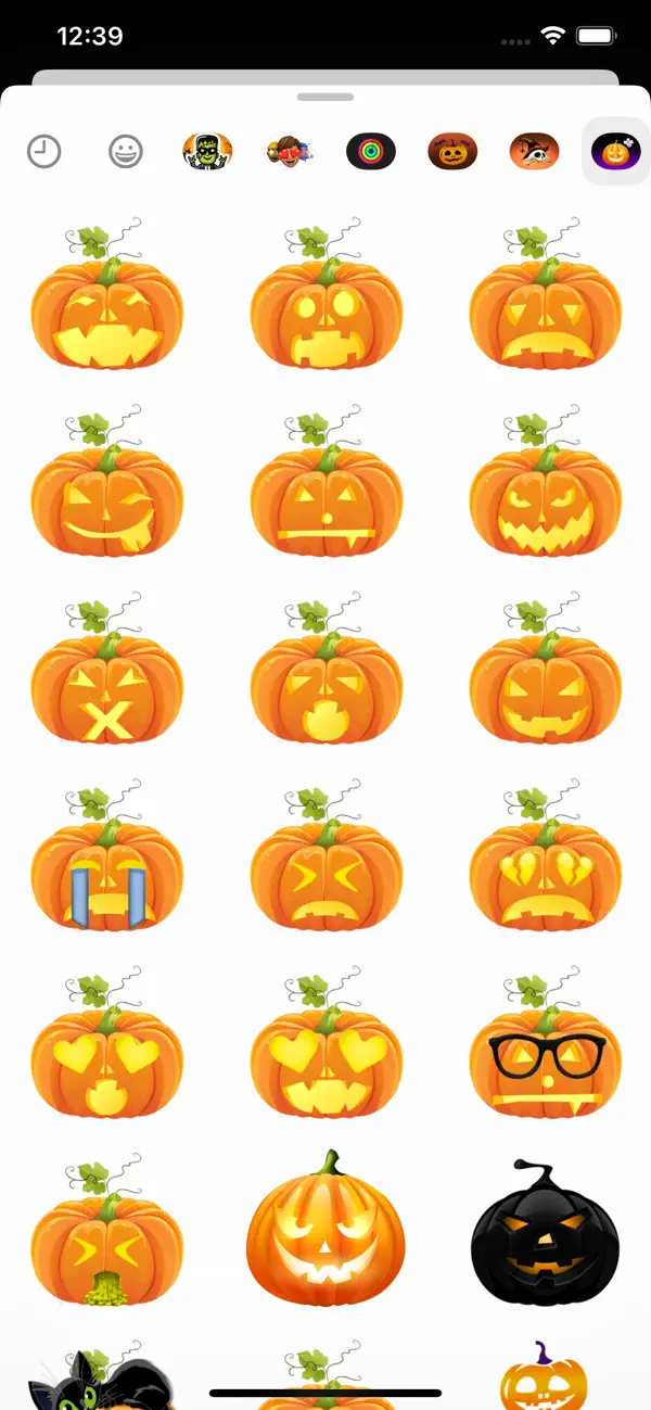 Screenshot #1 pour Halloween Pumpkin BOO Stickers