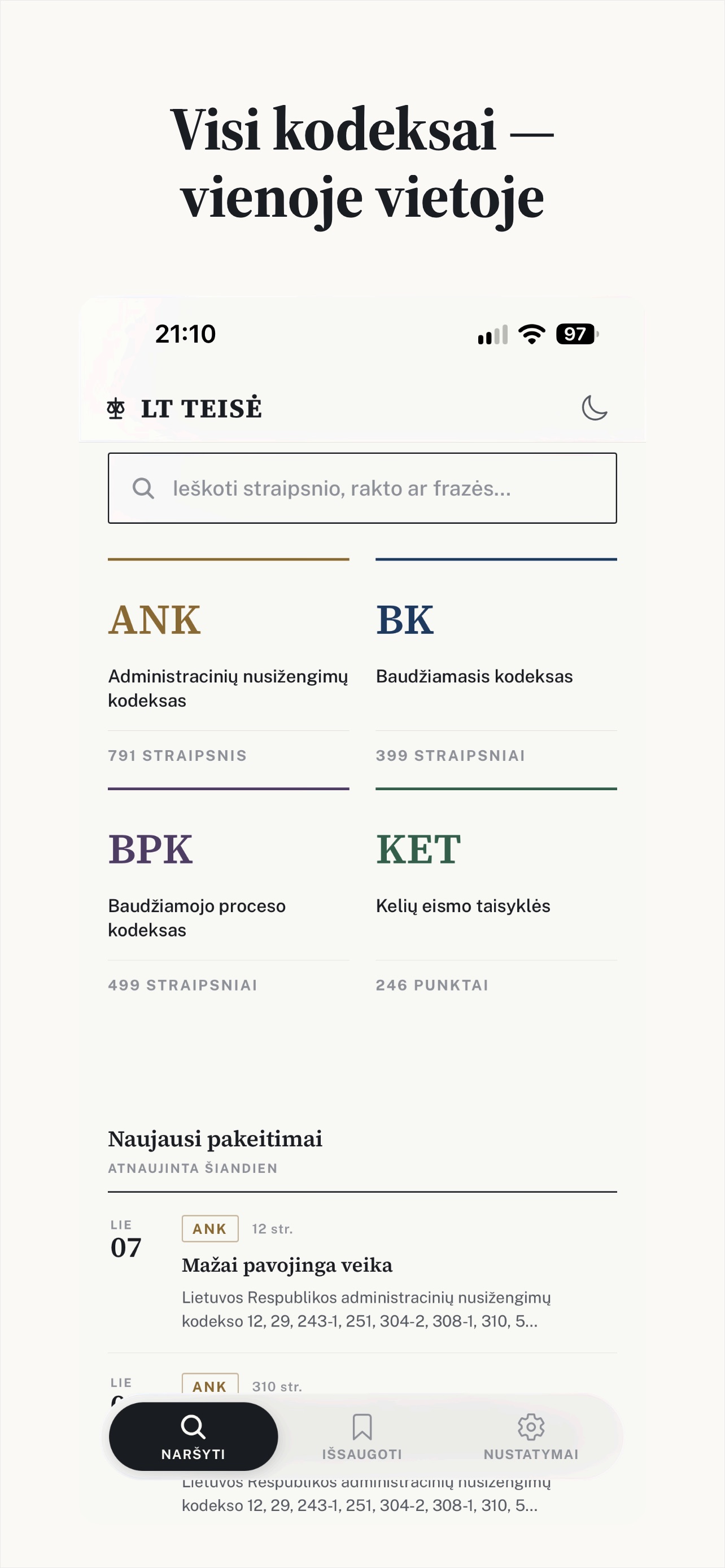 Screenshot 2 of LT Teisė
