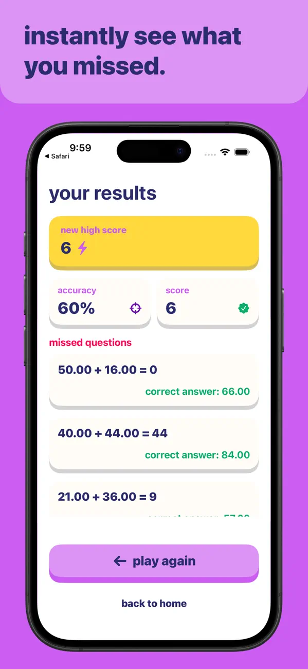 Screenshot #3 pour Quick Mental Math