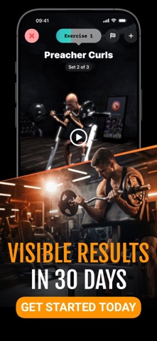Gym Fitness & Workout Planner iPhone screenshot