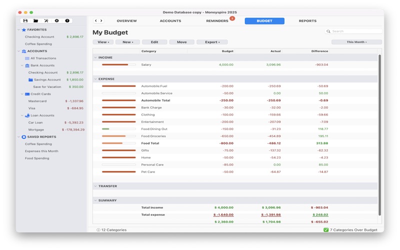 Moneyspire 2025 Money Manager Screenshot