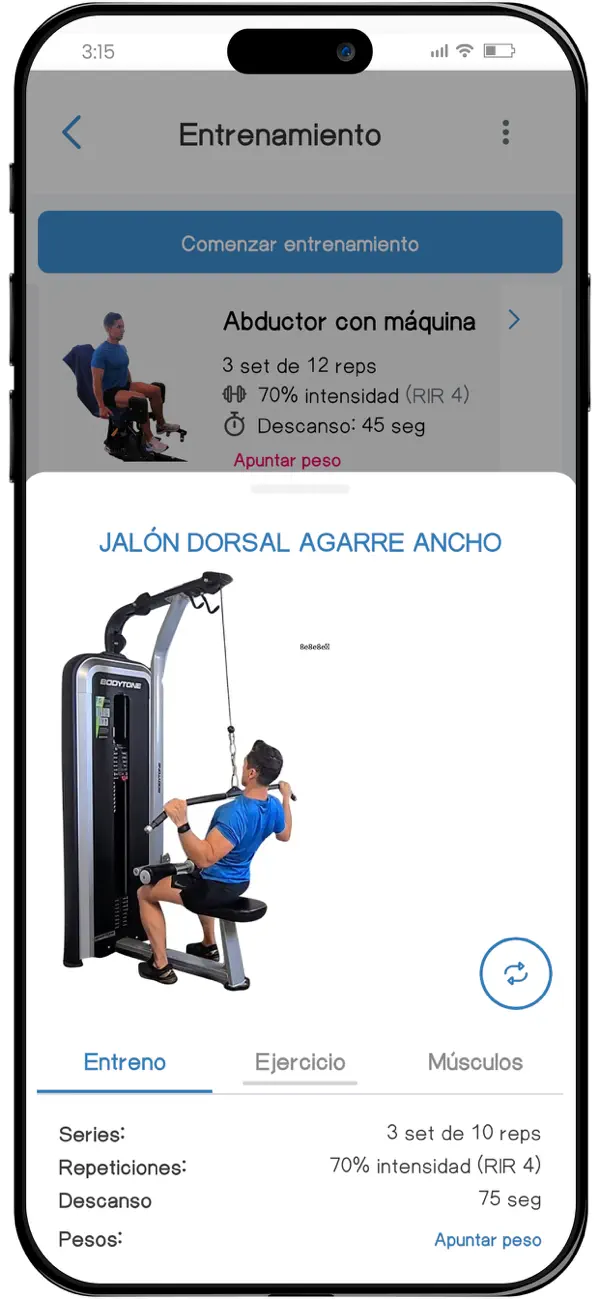 Screenshot #1 pour EVOLUCION FITNESS