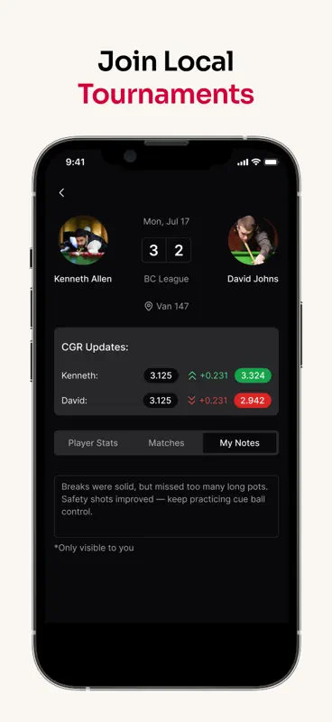 CuePal: Snooker, Pool, Heyball screenshot 6 of 8