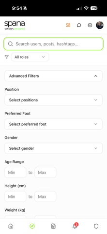 SPANA - Get Seen. Get Signed. Screenshot 1 of 8