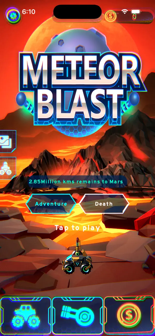 Screenshot #1 pour Meteor Blast Shooting Game