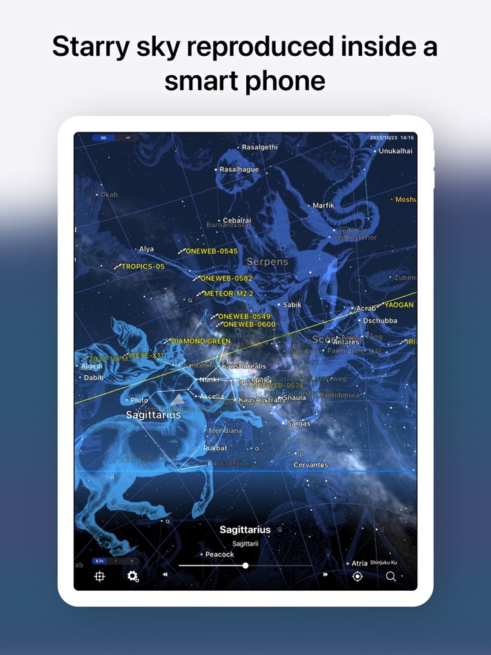 #1. Starry Map (iOS) بواسطة: Noriyoshi Tsunashima